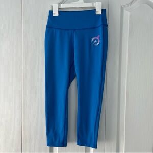 Womens Peloton Blue Stretch Compression Leg Activewear Capri Legging Pants Small